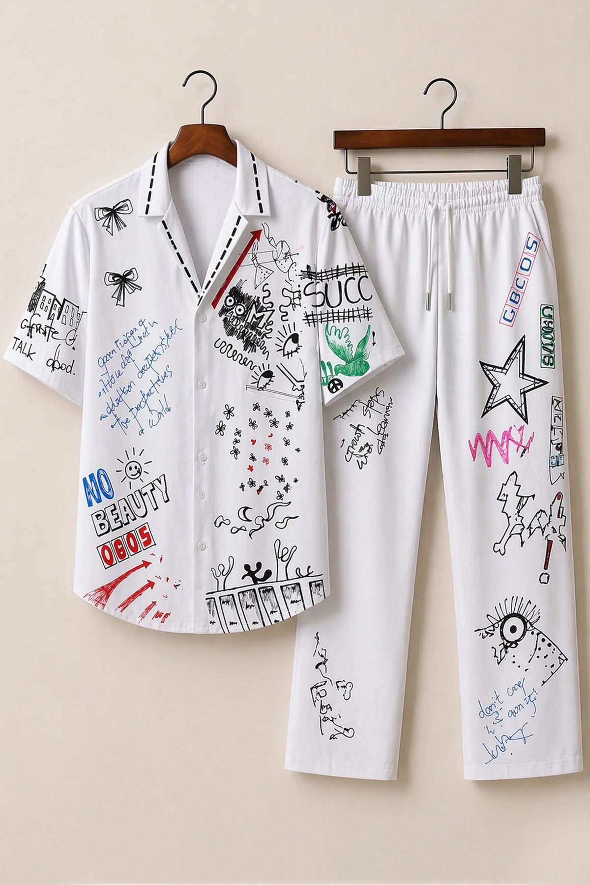 Pencil Doodle Mens Full Pant Co-ords - XPCRDF