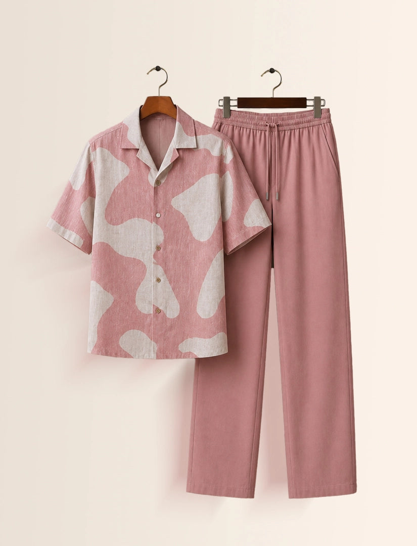 Pink Patches Unisex Half Sleeve Full Pant Cords - XPCRDF