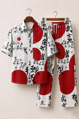 Red Japanese Mens Full Pant Co-ords - XPCRDF