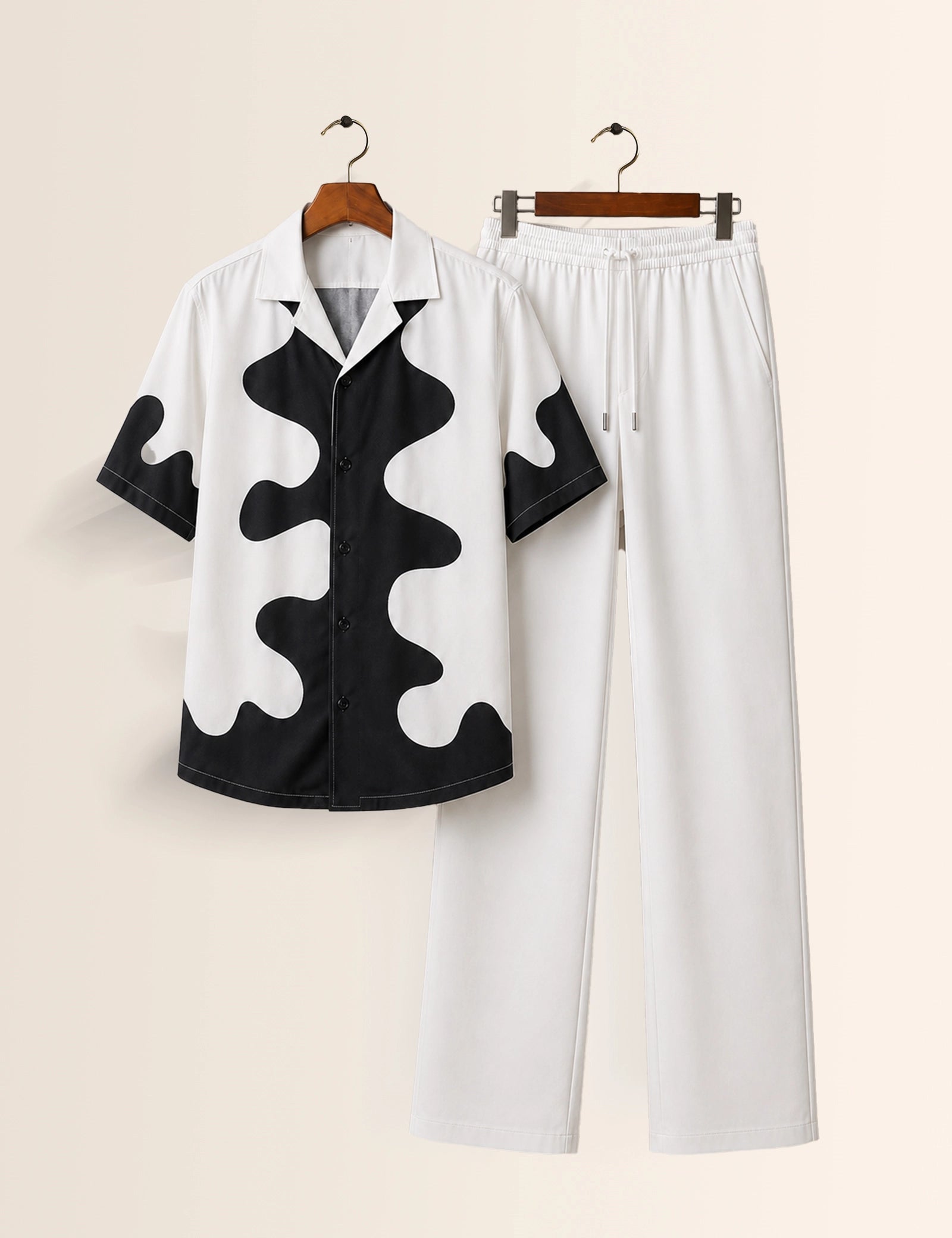 White Dissolve Unisex Full Pant Co-ords - XPCRDF