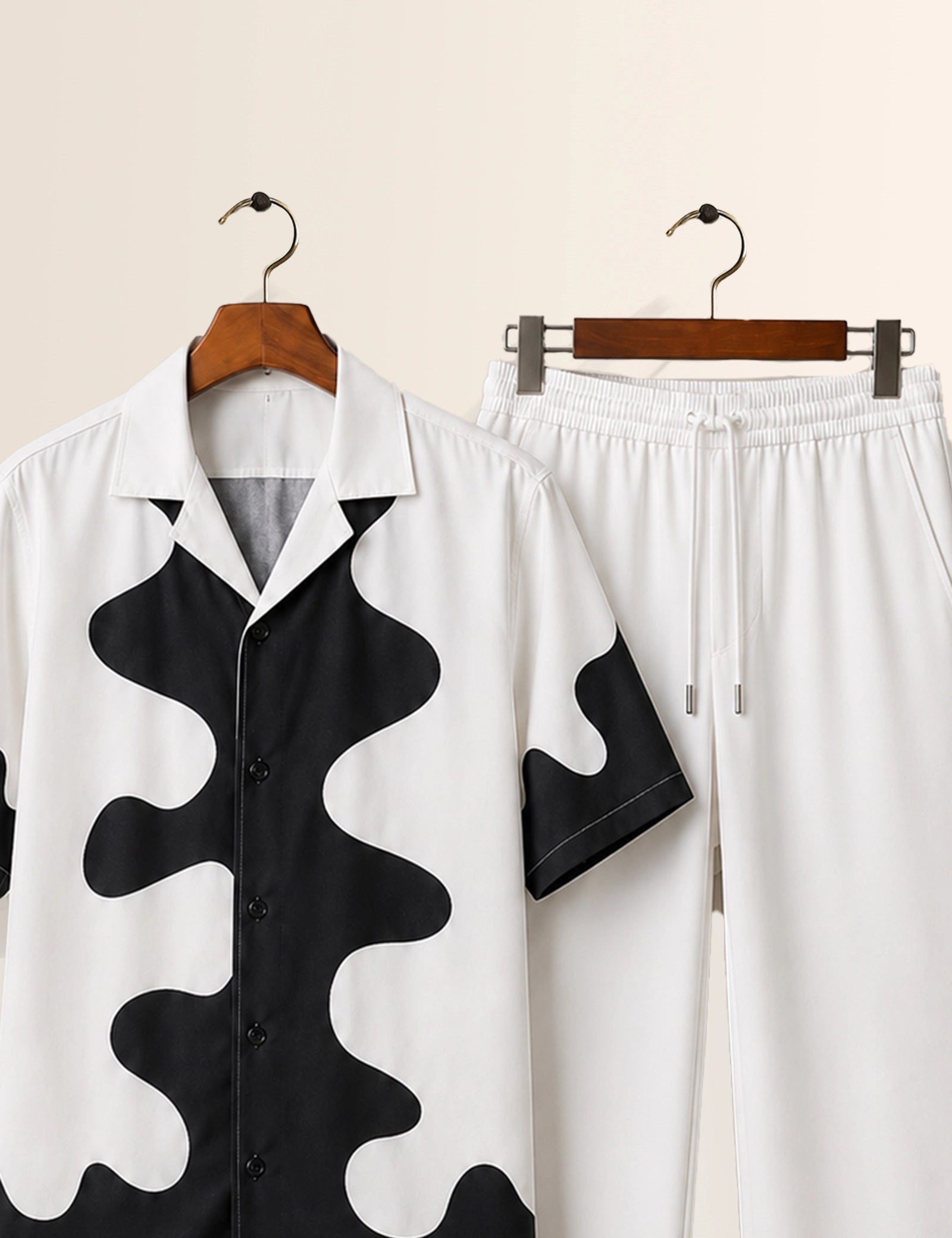 White Dissolve Unisex Full Pant Co-ords - XPCRDF