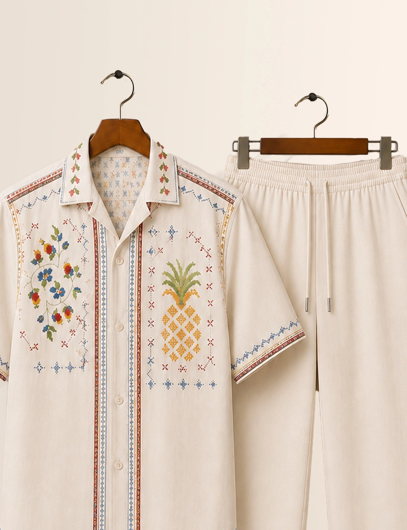 White Pineapple Unisex Full Pant Co-ords - XPCRDF