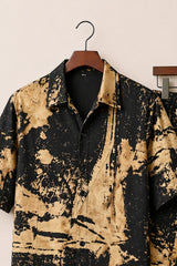 Yellow Black Scratch Mens Full Pant Co-ords - XPCRDF