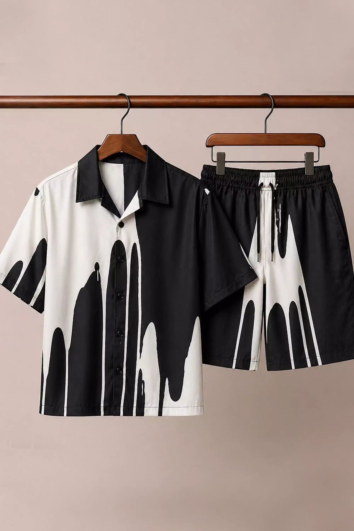 Black Random Patch Half Pants Cords - XPCRDH