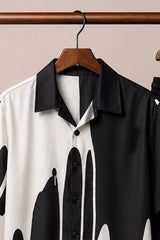 Black Random Patch Half Pants Cords - XPCRDH