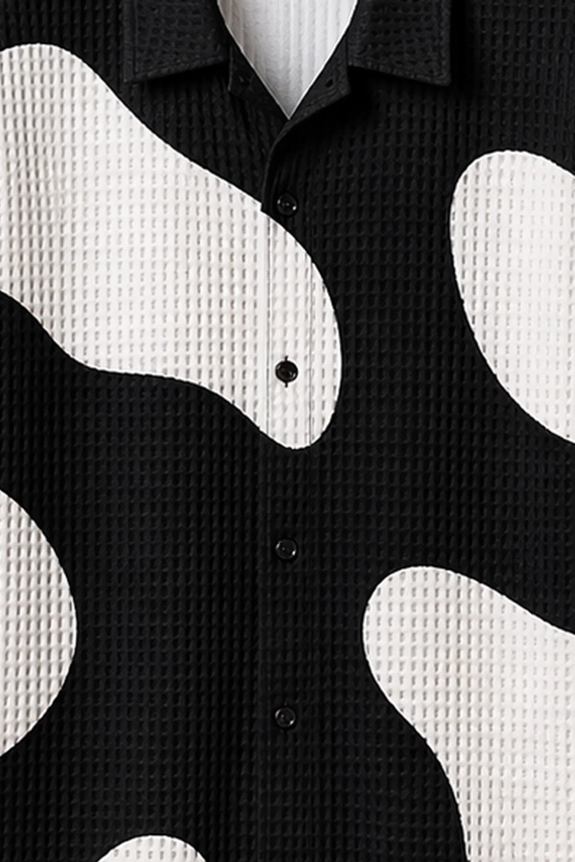 Black Round Patch Half Pants Cords - XPCRDH