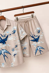 Navy Swallow Half Pants Cords - XPCRDH