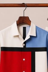 Red Blue Blocks Half Pants Cords - XPCRDH