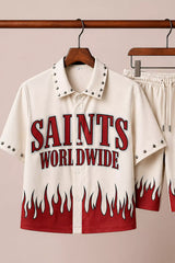 White Saints Half Pants Cords - XPCRDH